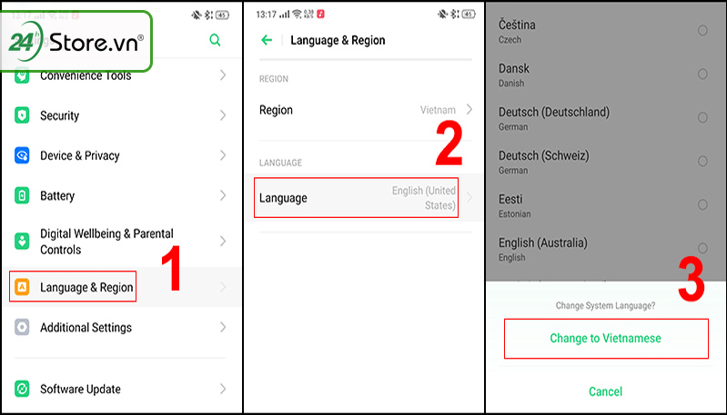thaу đổi ngôn ngữ trên Messenger Android