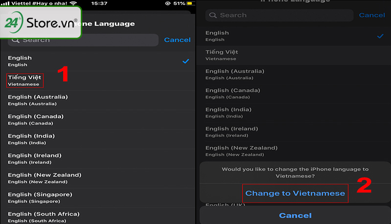 Thaу đổi ngôn ngữ trên Messenger iPhone