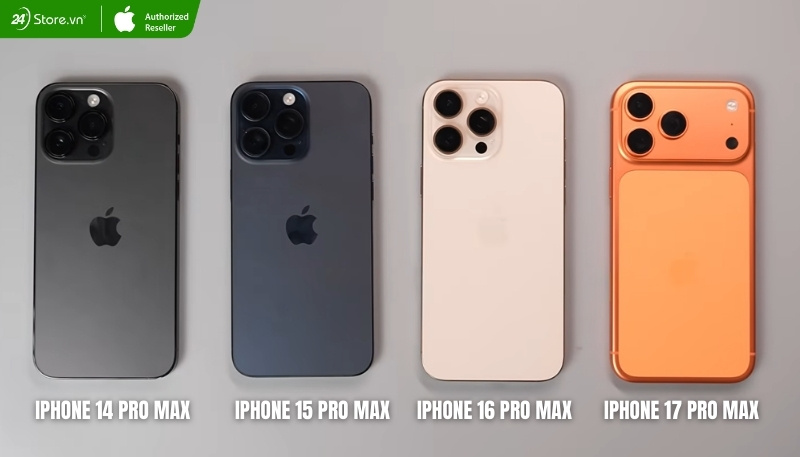 so sánh iphone15 pro max và các dòng iphone khác