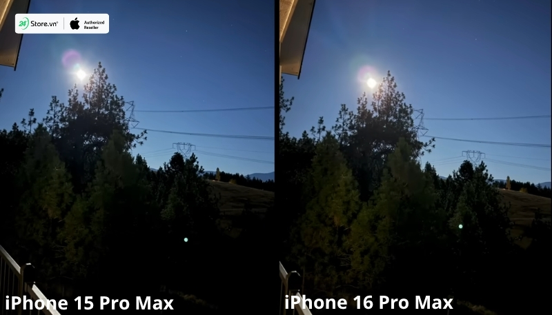 chế độ night mode 30s trên iphone 16 pro max
