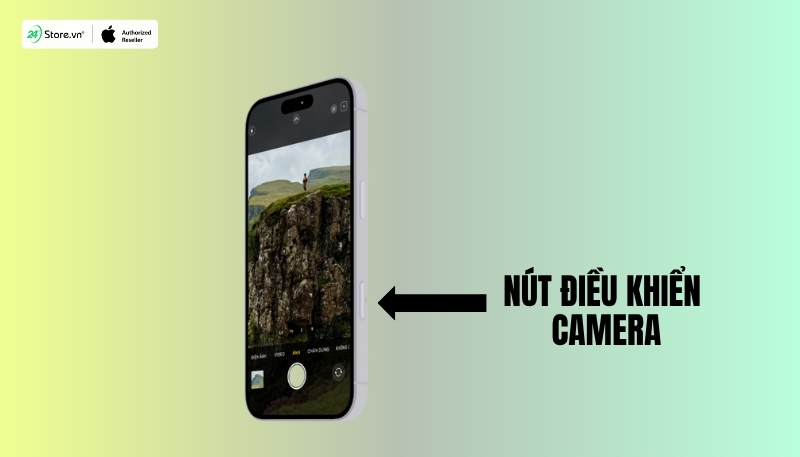 nút điều khiển camera trên iphone 16 pro max