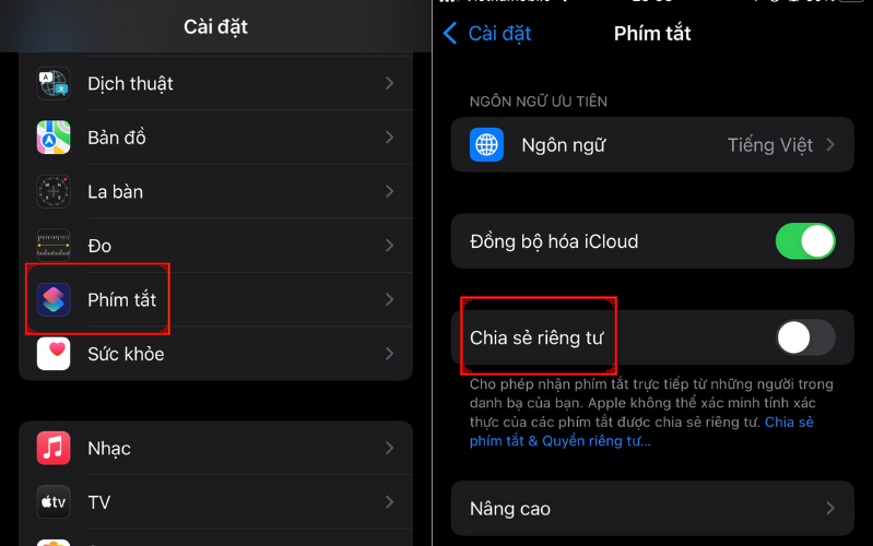 Bật tính năng phím tắt Chưa được tin cậy Bật tính năng phím tắt Chưa được tin cậy
