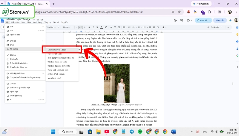 Cách chuyển PDF sang Word bằng Google Docs