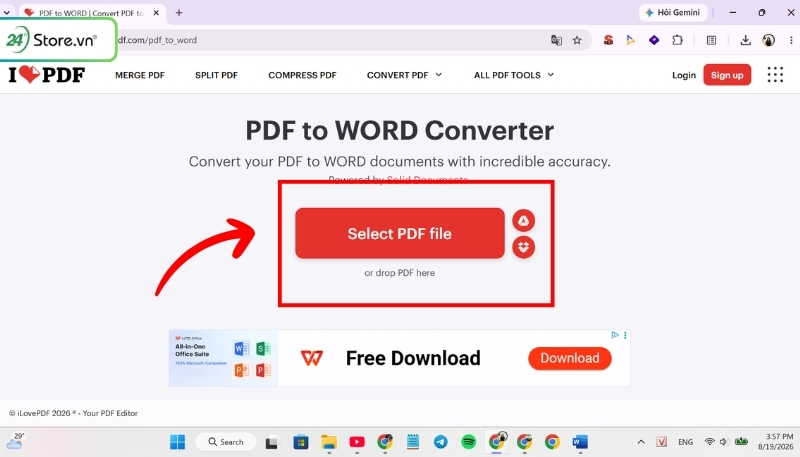 Sử dụng iLovePDF chuyển PDF sang Word
