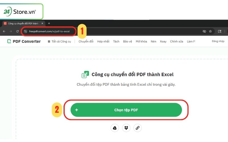 chuyển pdf sang excel bằng pdf convert