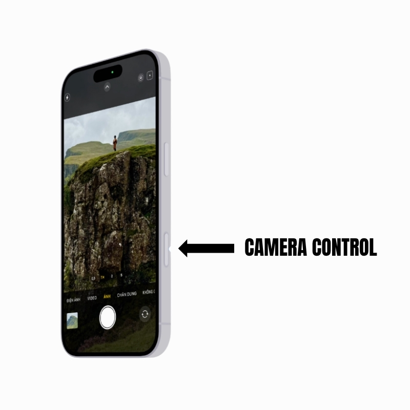 nút điều khiên camera trên iphone 16 pro max