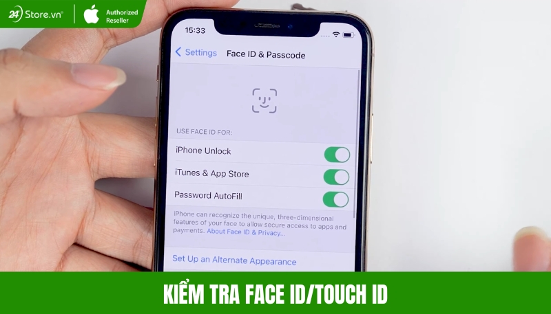 kiểm tra face id iphone 98