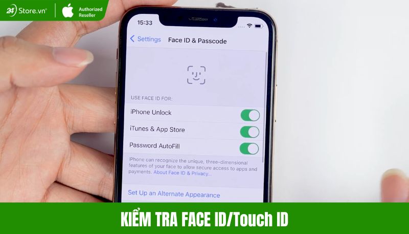 kiểm tra face ID Iphone 98