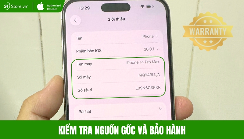 kiểm tra nguồn gốc iphone 98