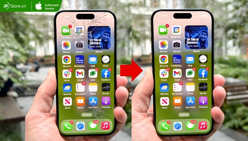 iphone đã thay màn hình là gì