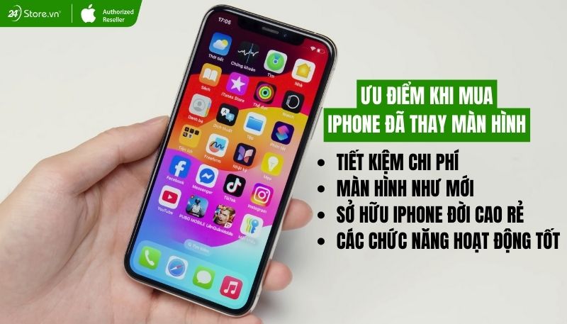 ưu điểm khi mua iphone đã thay màn hình