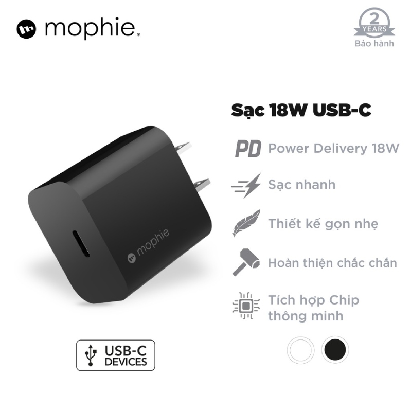 Cốc sạc Mophie PD 18W USB-C