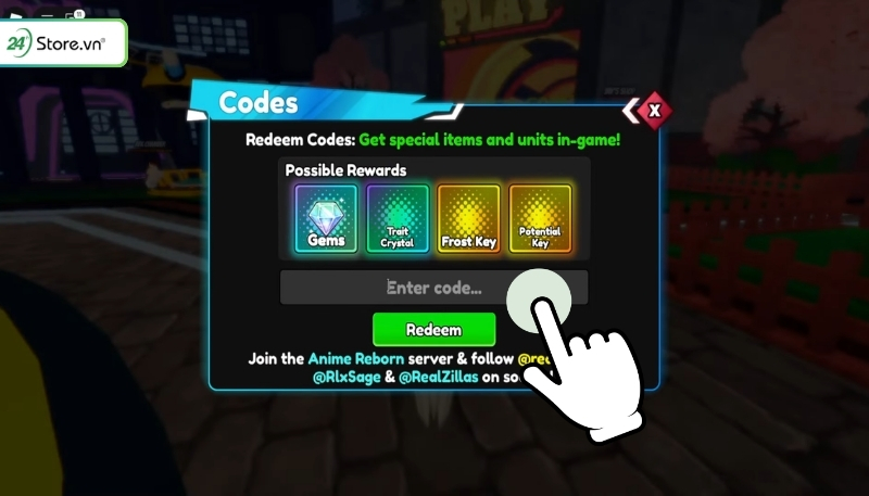 Hướng dẫn nhập code Anime Reborn mới nhất 2026