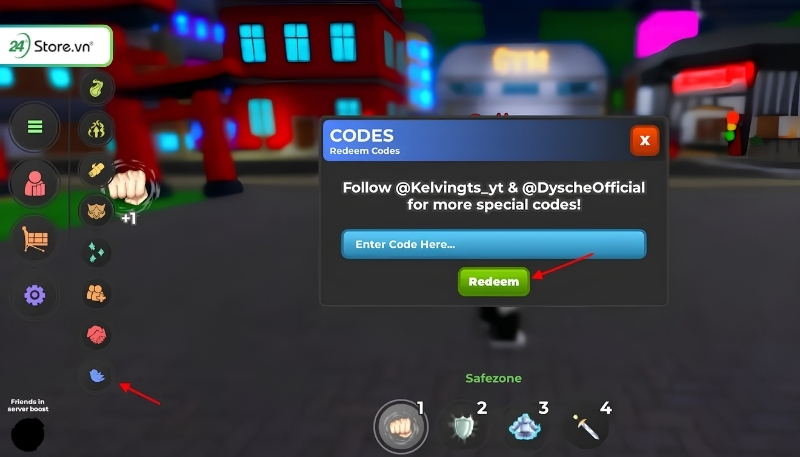 hướng dẫn cách nhập code game Roblox Anime Simulator