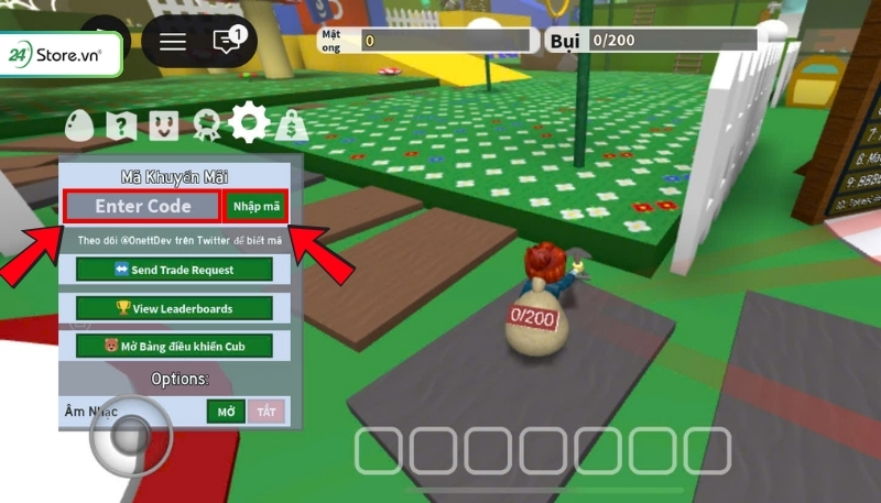 Cách nhập giftcode Bee Swarm Simulator B3