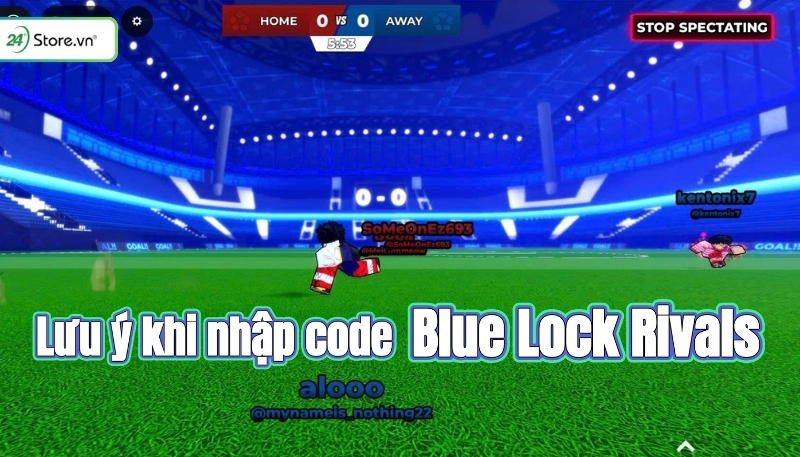 Lưu ý khi nhập code Blue Lock Rivals