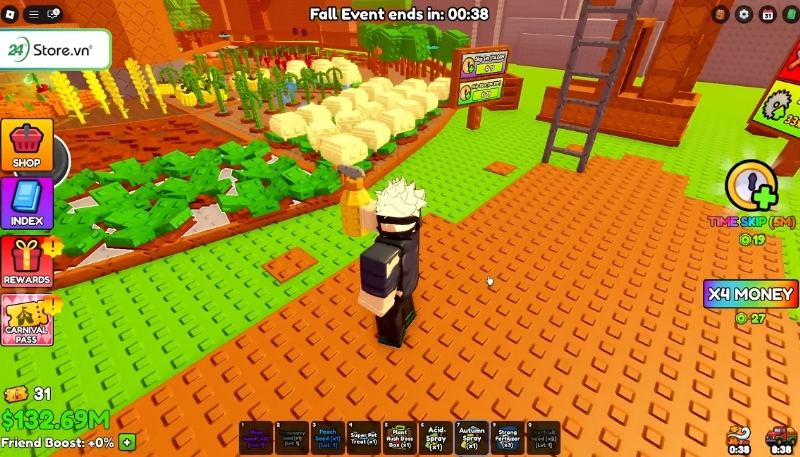 Nhập code Build a Ring Farm Roblox không thành công