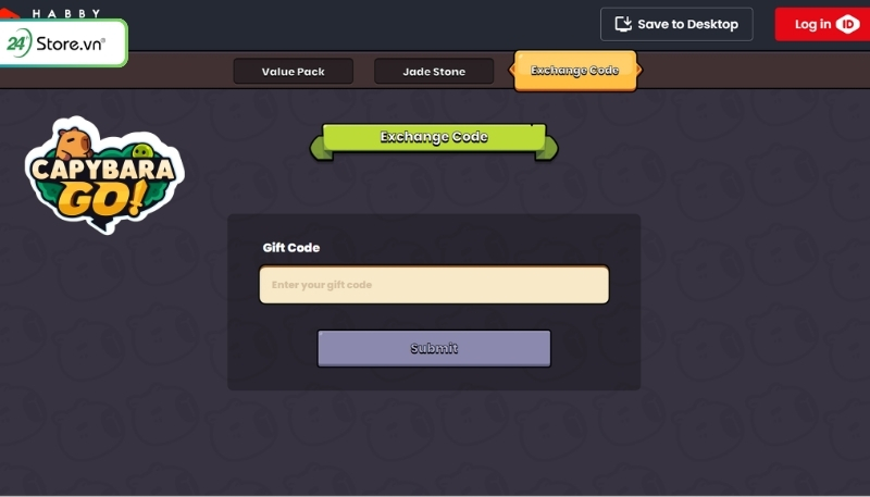 Khắc phục lỗi nhập code Capybara Go mới nhất