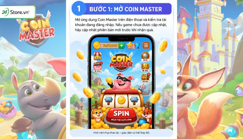 Cách nhập Code Coin Master bước 1