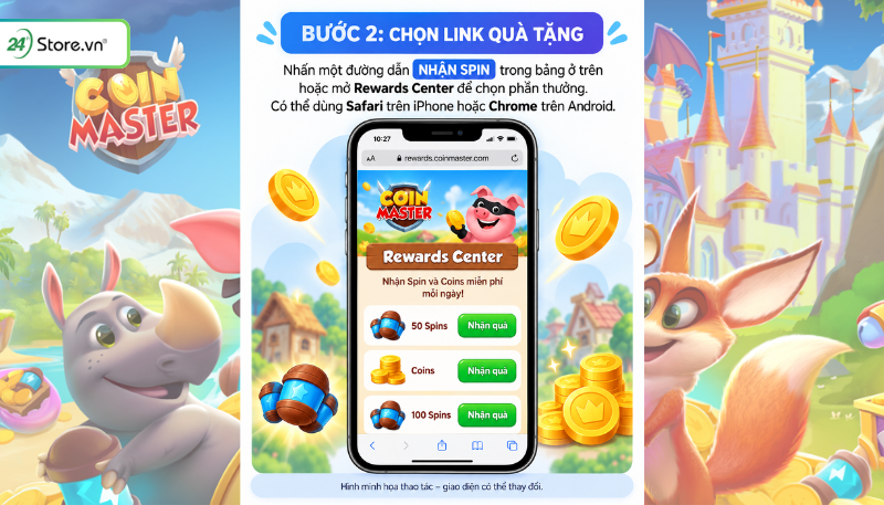 Cách nhập Code Coin Master bước 2