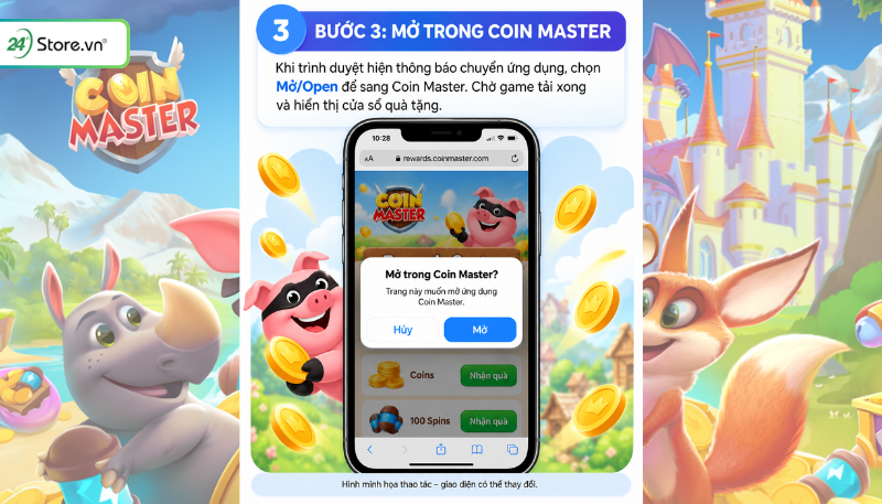 Cách nhập Code Coin Master bước 3