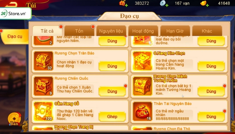 Đạo cụ Danh Tướng 3Q