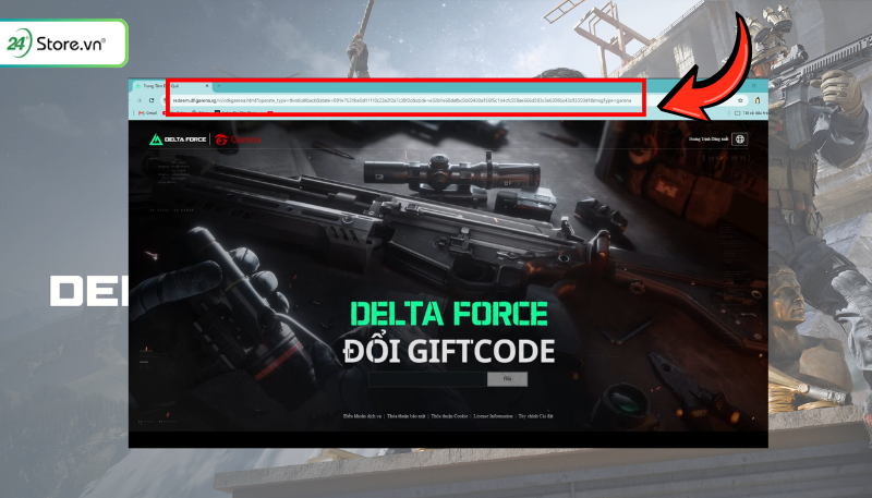 Cách nhập Code Delta Force bước 1