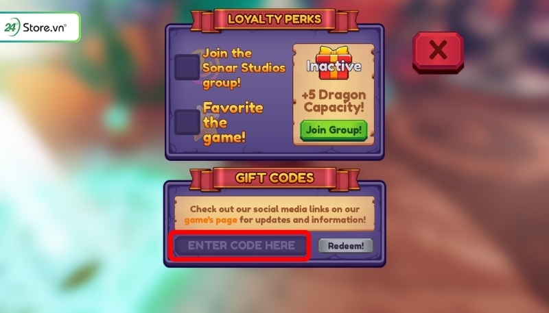 Cách nhập code Dragon Adventures mới nhất 2026