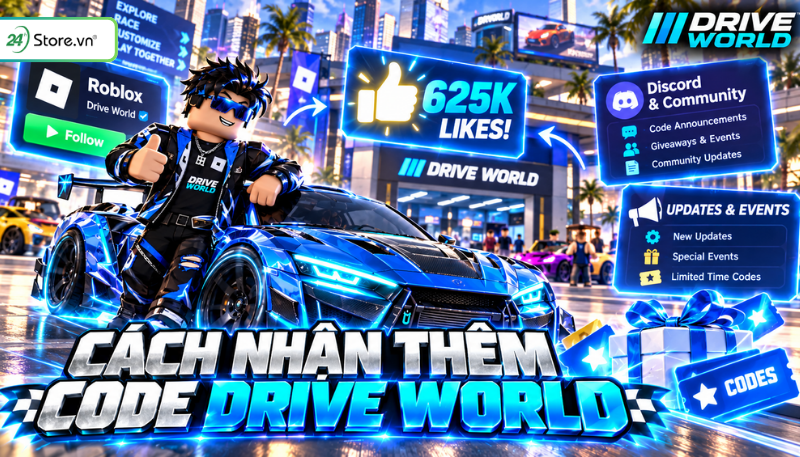 Code Drive World mới nhất