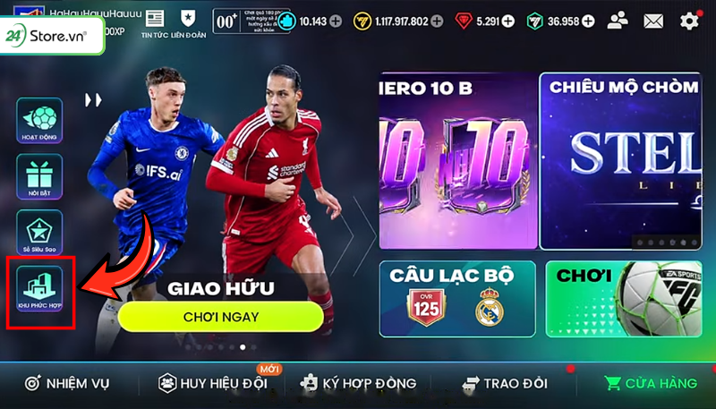 Cách nhập Code FC Mobile VN bước 1