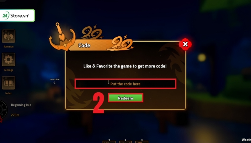 Cách nhập code Câu Cá Hạng Nặng B2