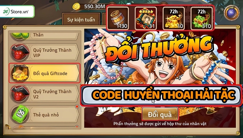 Code Huyền Thoại Hải Tặc