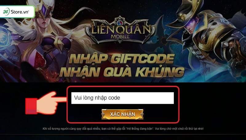 Hướng dẫn nhập code Liên Quân Mobile