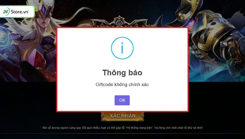 Lưu ý khi nhập code Liên Quân Mobile