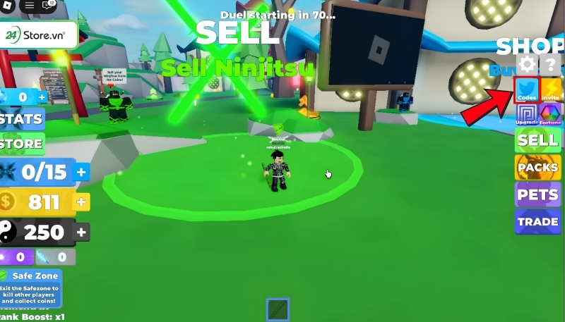 Cách nhập giftcode Ninja Legends Roblox B1