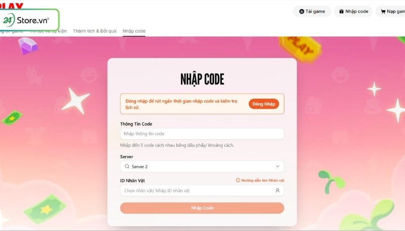 Link nhập code Play Together mới nhất