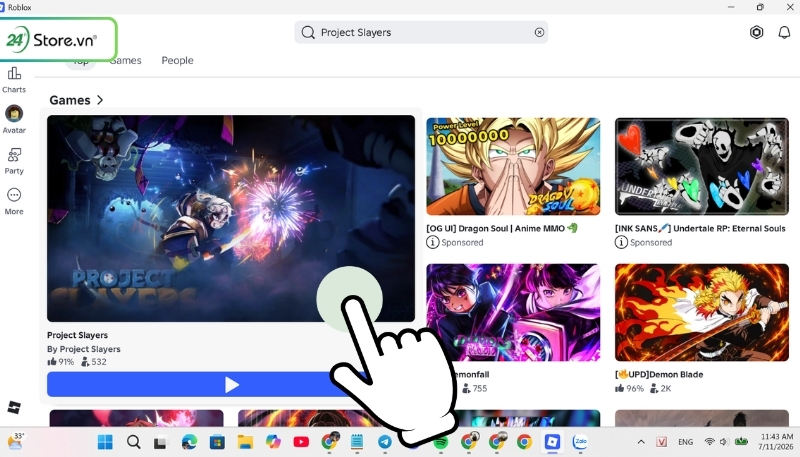 Hướng dẫn nhập code Project Slayers
