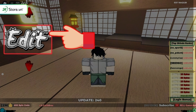 Hướng dẫn nhận quà Shindo Life chi tiết