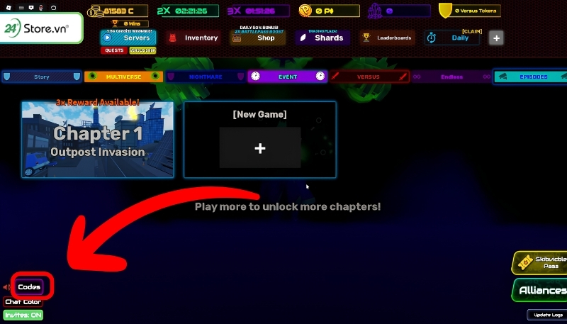 Cách nhập Code Skibi Defense