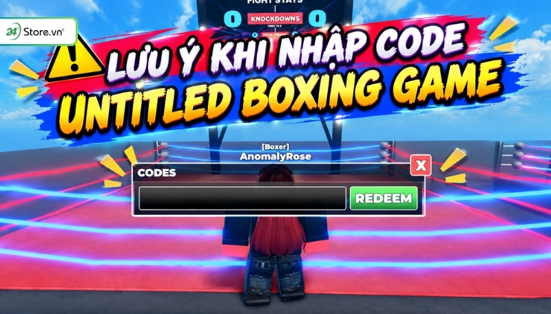 những lưu ý khi nhập code Untitled Boxing Game