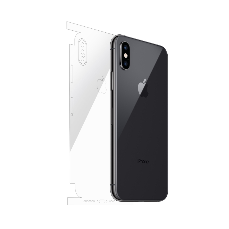 miếng dán 1 mảnh ôm trọn mặt lưng và viền iPhone X 