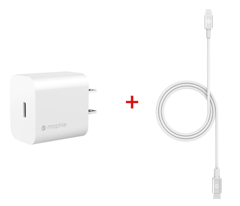 Combo iPhone X có cáp sạc và cốc sạc mophie