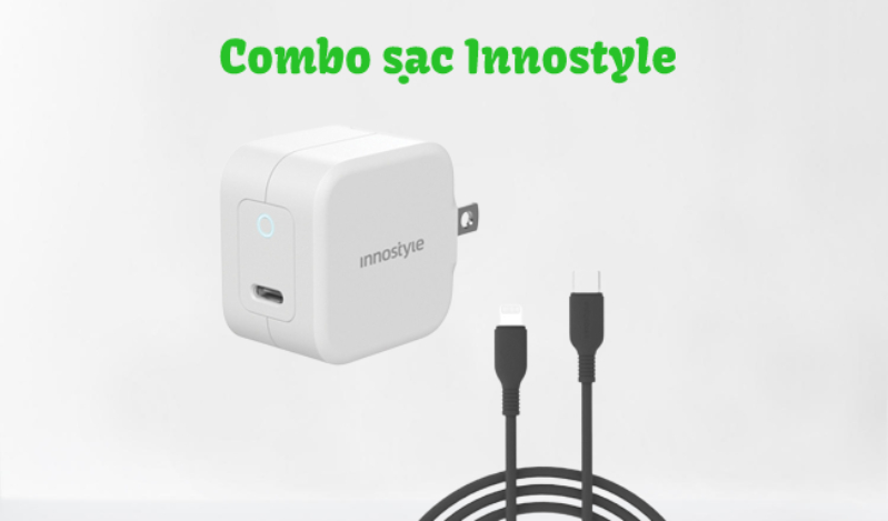 combo sac nhanh innostyle 20w 1 Combo sạc nhanh Innostyle 20w 1