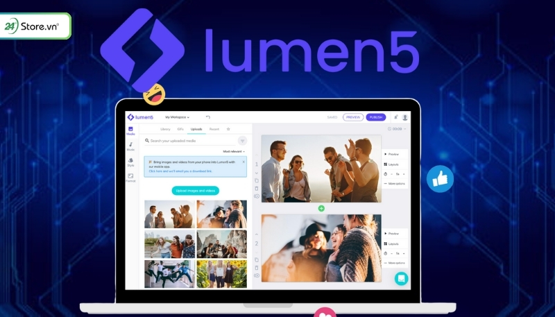 Công cụ AI tạo video Lumen5