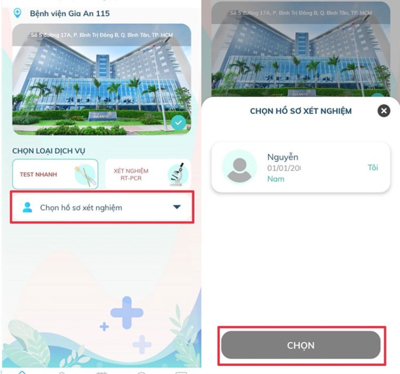 Covid-19 hình 4 Đăng ký xét nghiệm COVID-19 trên điện thoại cực nhanh