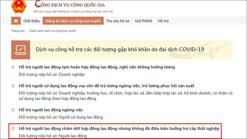 Covid-19 hình 2 Cách đăng ký nhận tiền hỗ trợ COVID-19 online nhanh chóng cho bạn