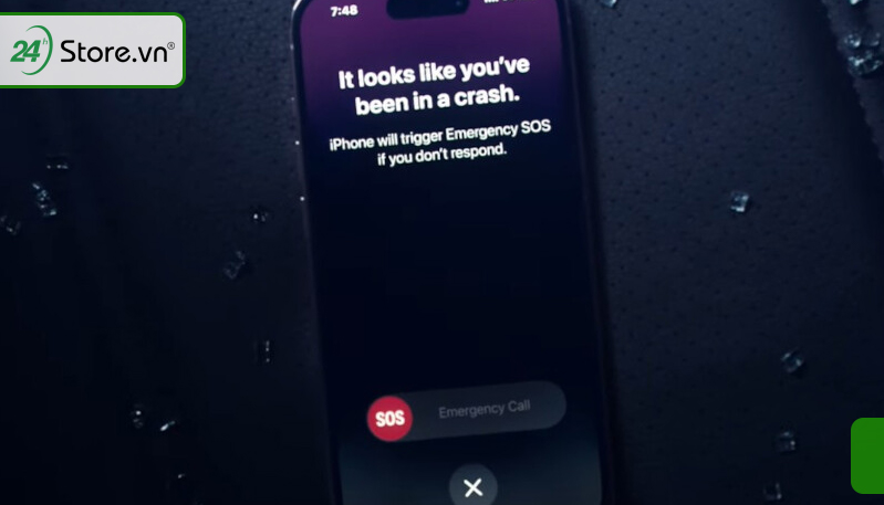 Crash Detection trên iPhone 15 Pro Max