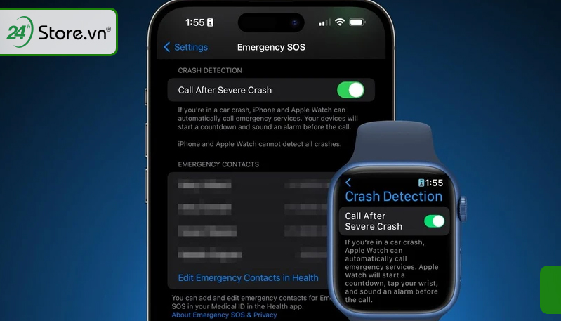 Crash Detection trên iPhone 15 Pro