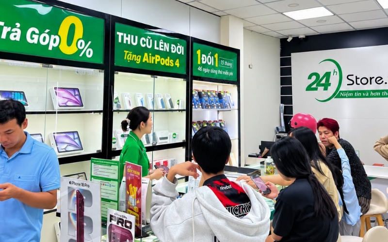 vì sao nên mua iphone tại cửa hàng 24hstore tân phú
