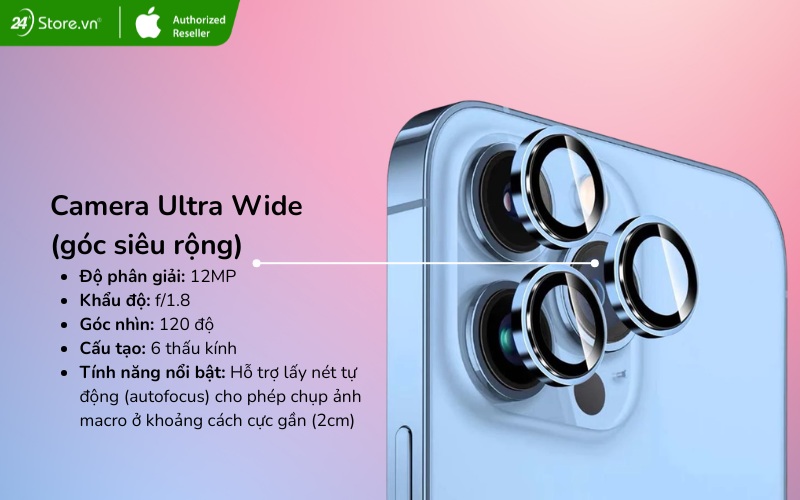 camera góc siêu rộn iphone 13 pro max